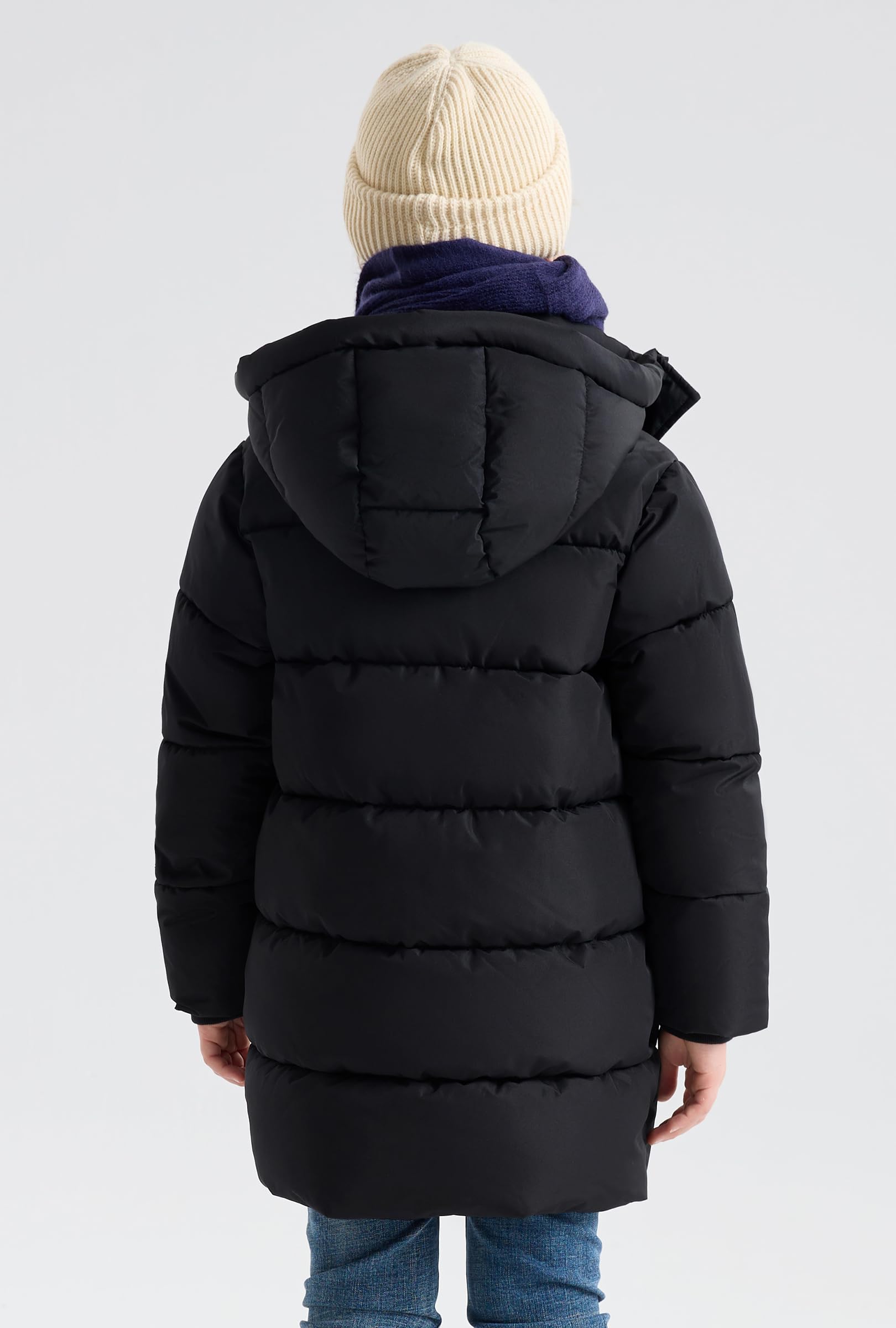 SOLOCOTE Abrigos de Invierno para Niños Plumífero Grueso Alargado Resistente al Agua con Chaqueta con Capucha para Niños