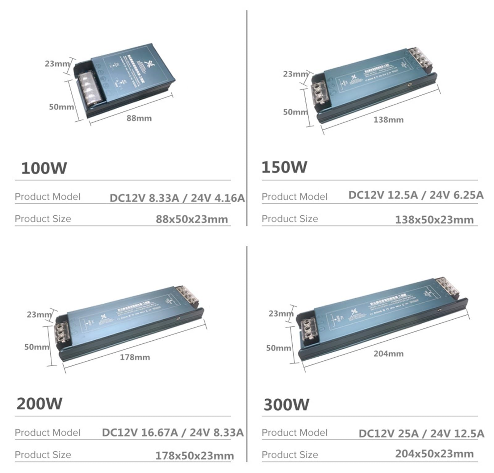 Ultra cienki zasilacz LED, transformator oświetlenia, 12 V, 24 V, 100 W, 150 W, 200 W, 300 W, 400 W, 600 W, sterownik AC85-265 W, do taśm świetlnych LED (600 W, DC 24 V)