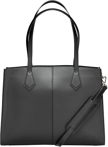 Bolsa de mano para laptop de 14 pulgadas para mujer, bolsa de trabajo con correa de equipaje, bolsas de cuero con correa para el hombro