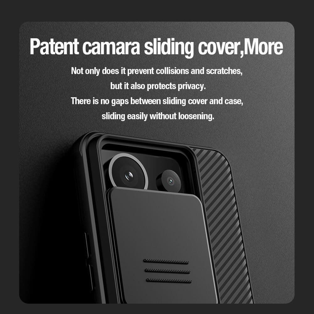 Nillkin Case for Xiaomi Redmi Note 13 Pro (6.67" Inch) CamShield Pro Slider Camera Close & Open Double Layered Protection TPU + PC Black Color Nillkin Case for Xiaomi Redmi Note 13 Pro (6.67" Inch) CamShield Pro Slider Camera Close & Open Double Layered Protection TPU + PC Black Color
