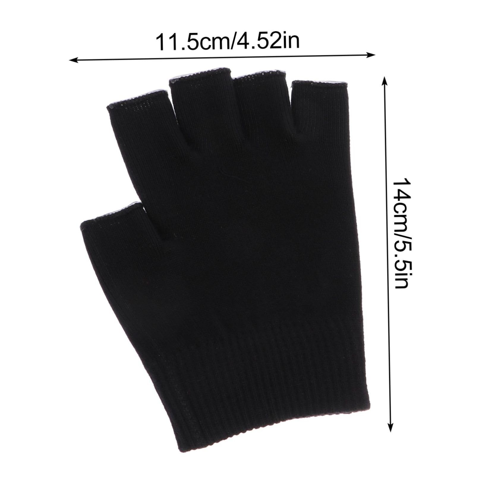 SOESFOUFU Warmth Moisture Pairs Women's Work Gloves Half Finger Moisturizing Spa Gloves Comfortable for Cold Days