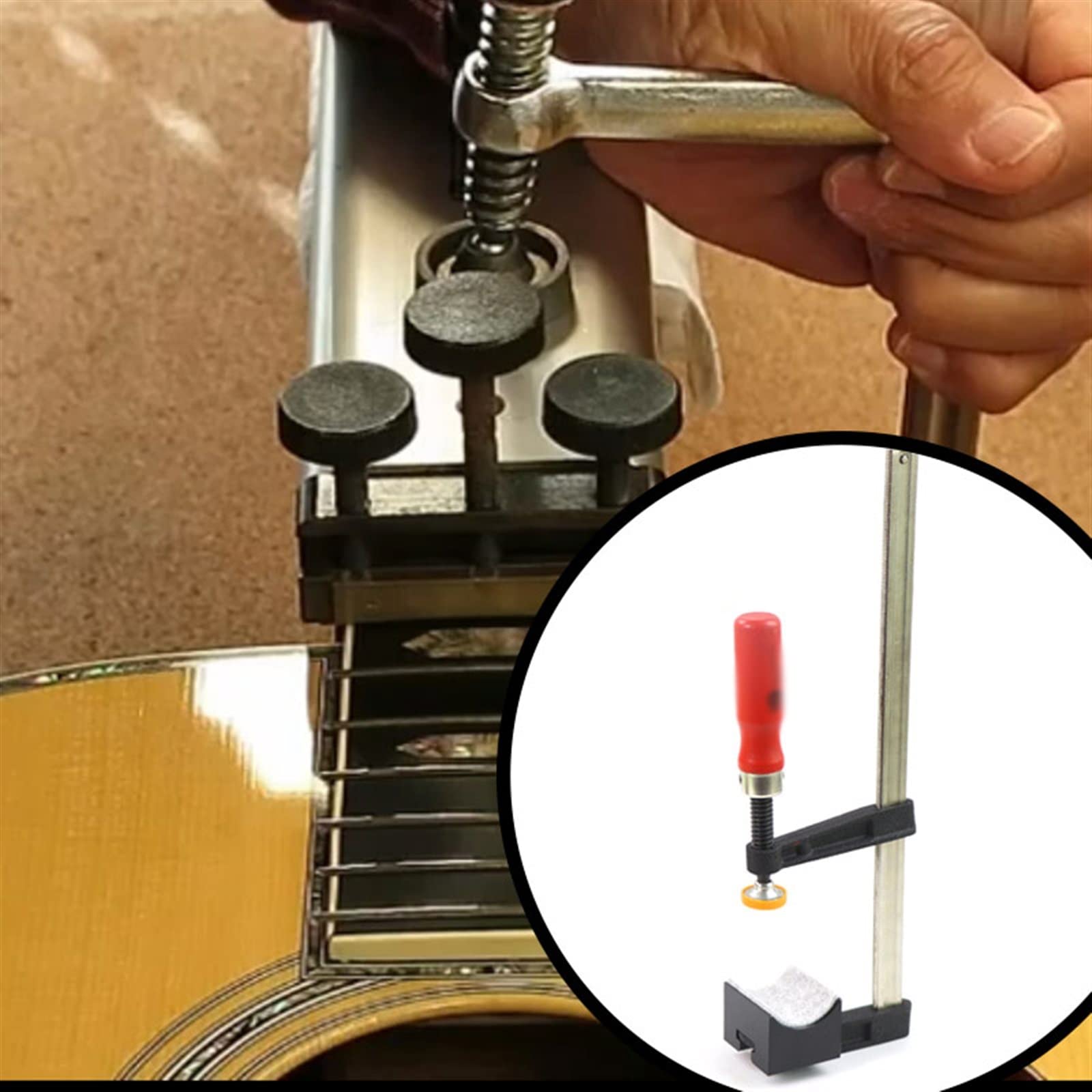 Profesjonalny Narzędzia do Gitary Gitara Fret Mount F Clip Neck F Uchwyt Na Pasek I Fret Mount F Clip Mount Fret Guitar Making Tools Narzędzia do Gitary