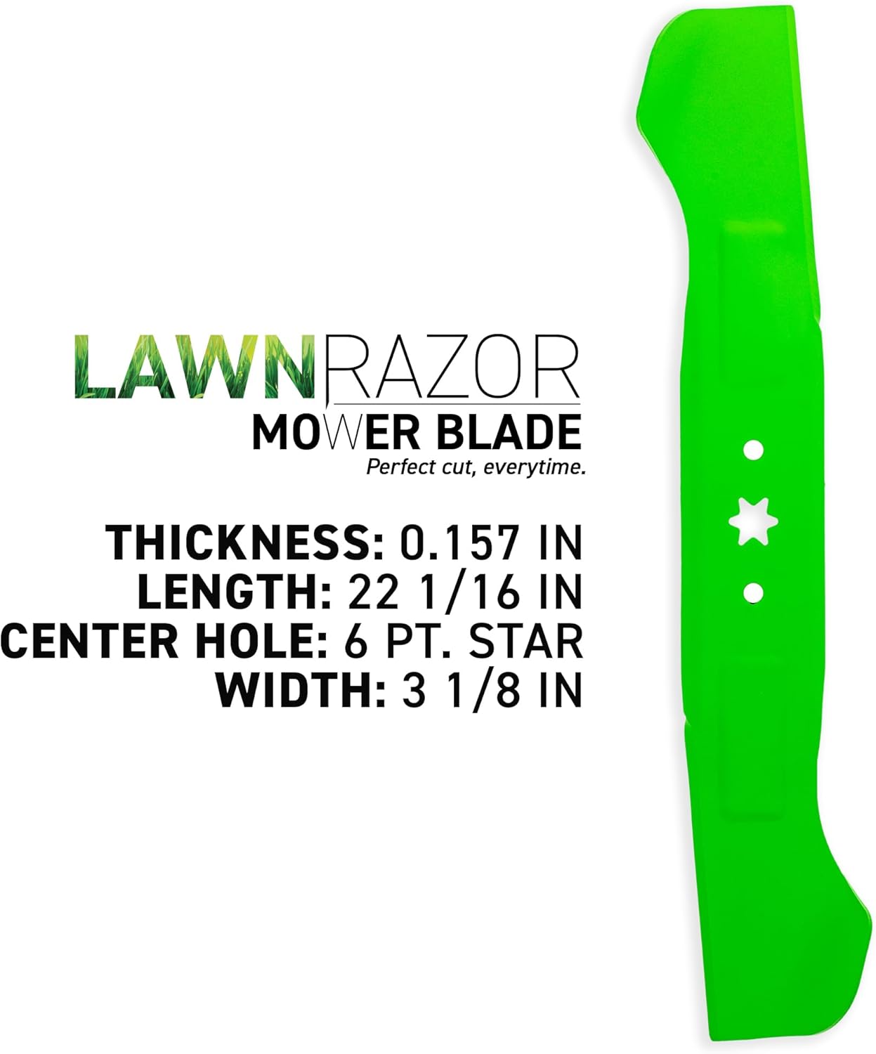 8TEN LawnRAZOR Mower Blade Set for Cub Cadet i1042 LTX1040 42 Inch Cut Deck 942-04217 (High-Lift)