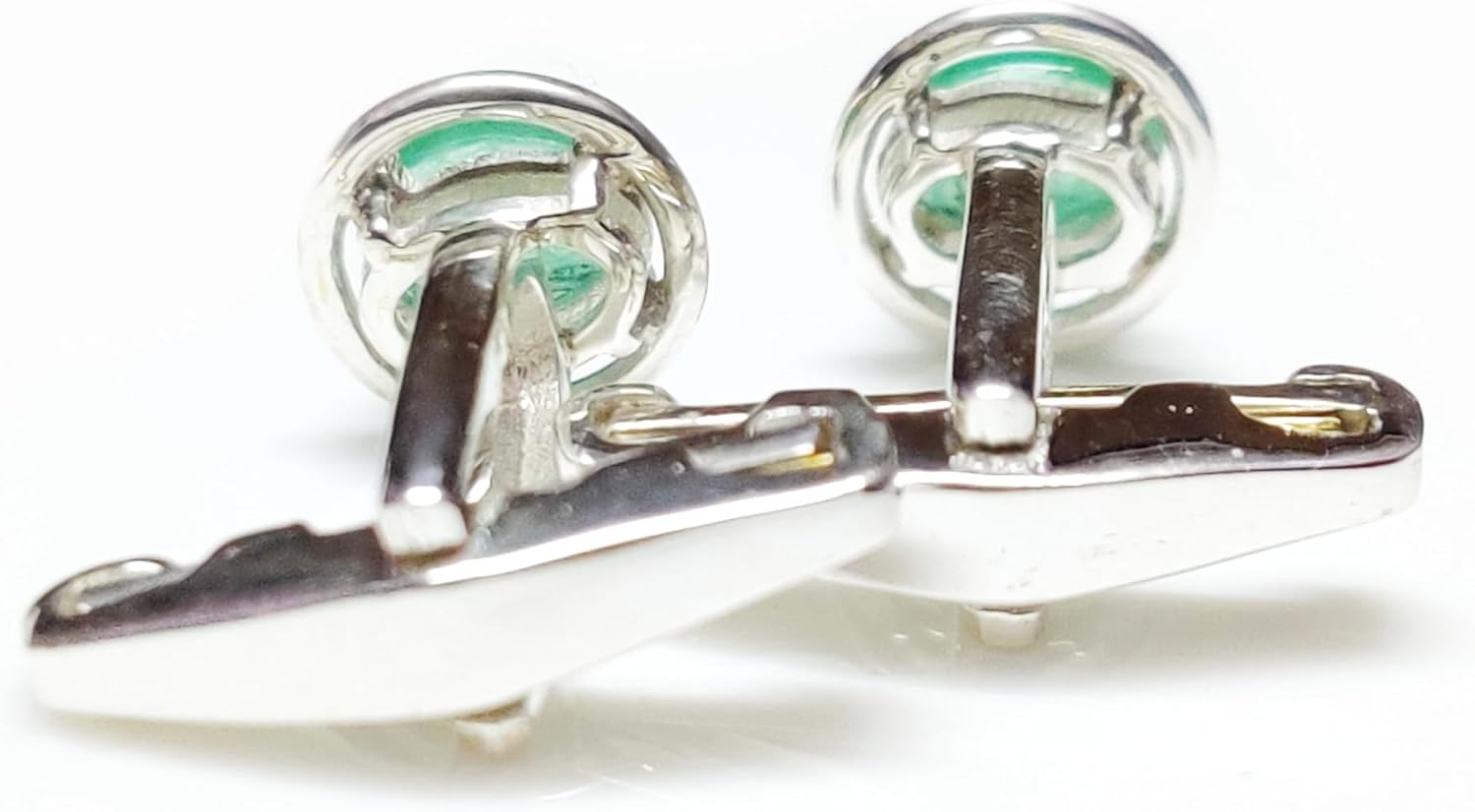 Natural Emerald Cufflinks Sterling Silver Emerald Cufflinks Groomsmen Cufflinks Green Tuxedo Cufflinks May Birthstone Cufflinks