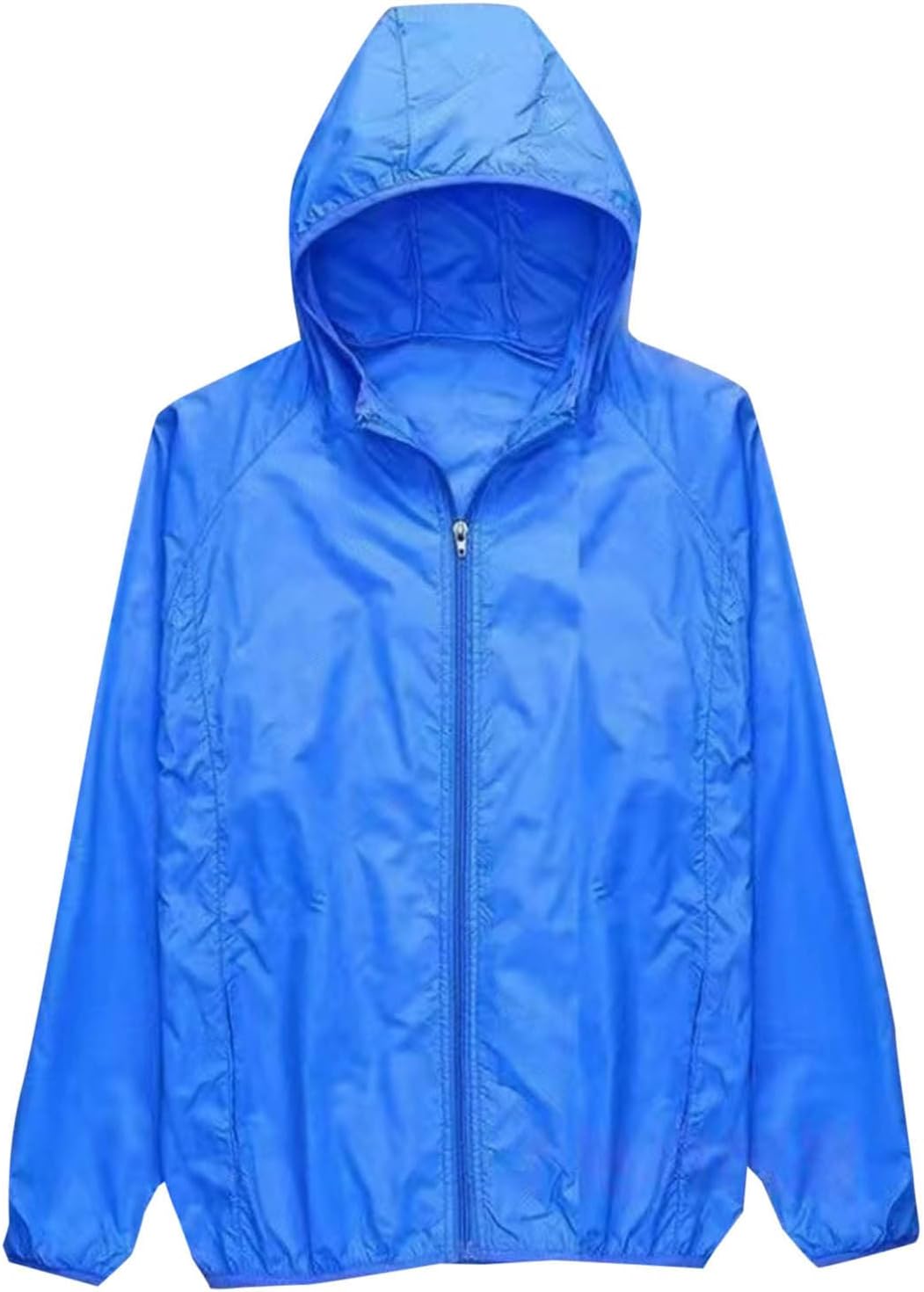 Men's Lightweight Packable Sun Protection Hoodie UPF 50+ Full Zip UV Jacket Waterproof Windproof for Fishing Hiking