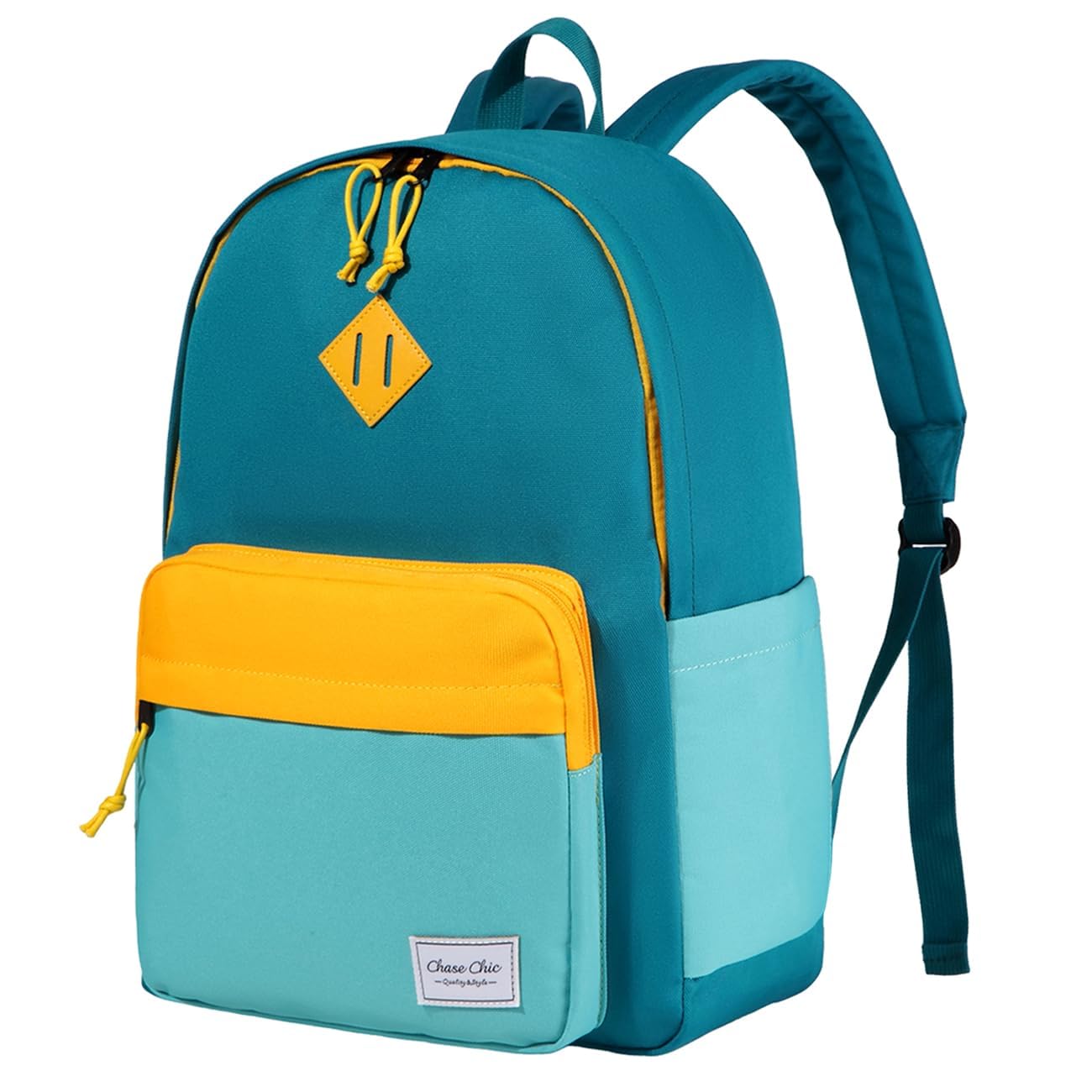 Chase Chic Rucksack Kinder,Leichter Schulrucksack Jungen Mädchen für 8-15 jahre,18L Kinderrucksack Tagesrucksack für Schule,Reisen,Outdoor,Türkis
