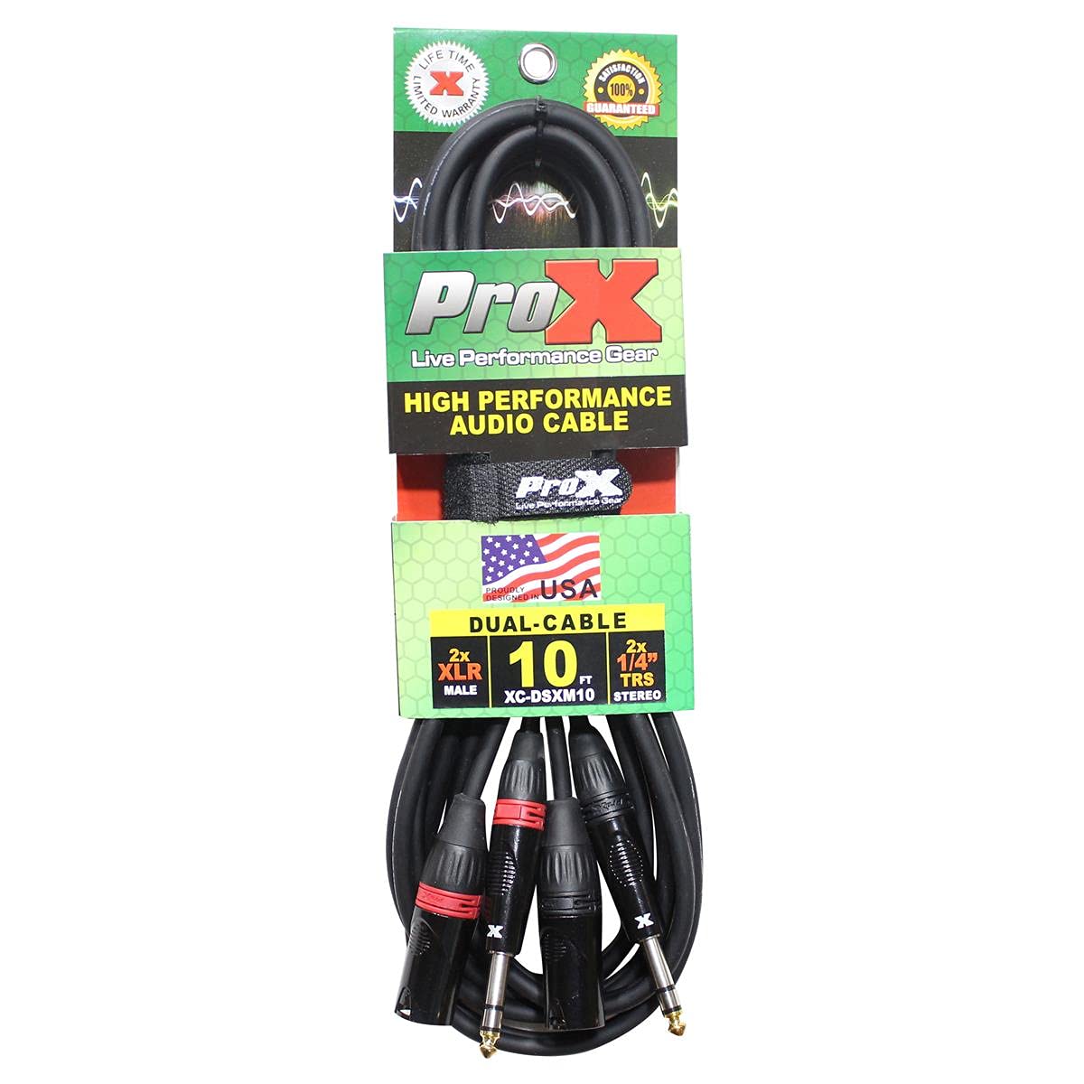 ProX XC-DSXM10 10' Dual 1/4