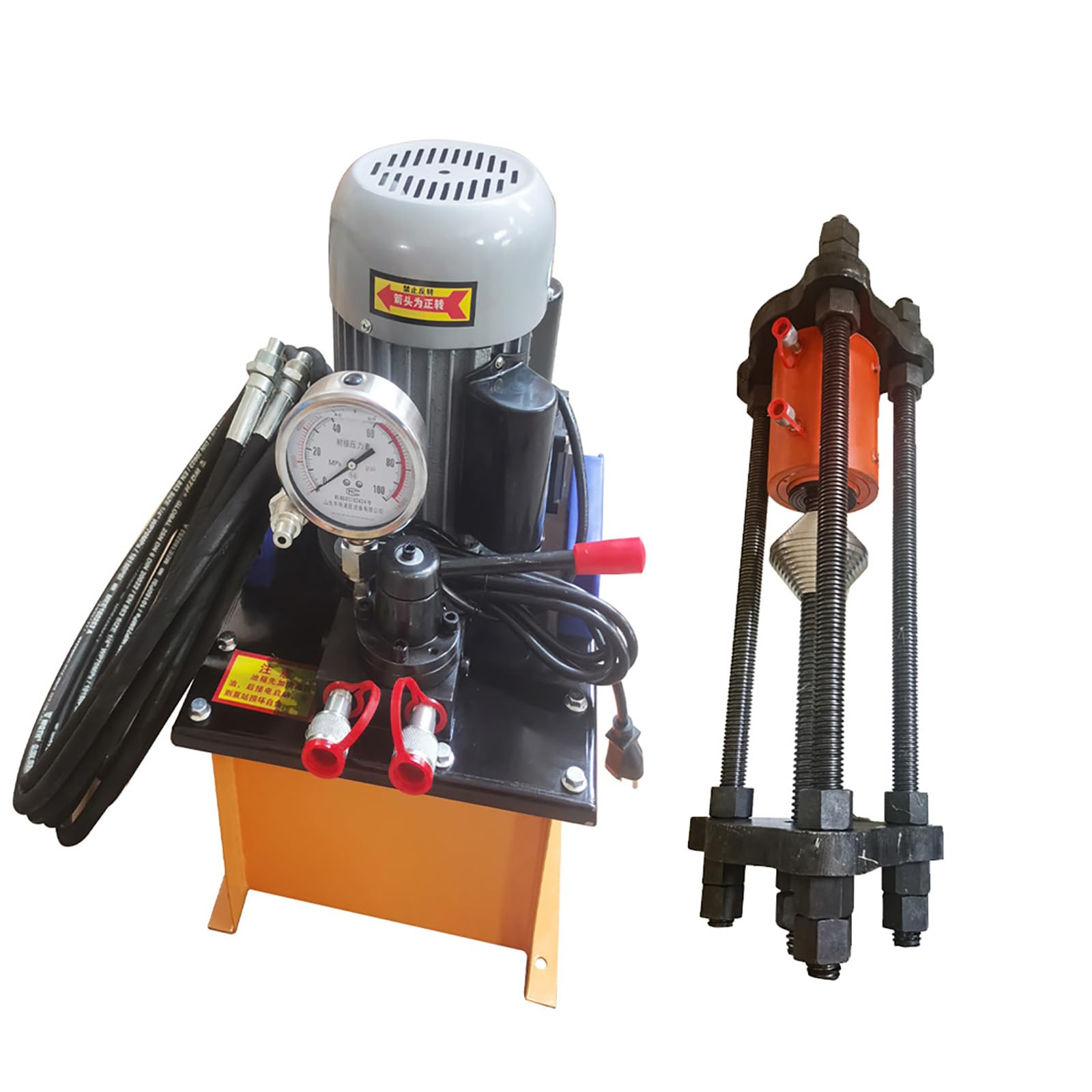 WYDDDARY 100T Crawler Pin Dismantling Machine Electric Chain Pinning Machine Excavator Maintenance Pressing Sleeve Pressing Chain Integrated Machine with 220V 1500W Hydraulic Electric Pump