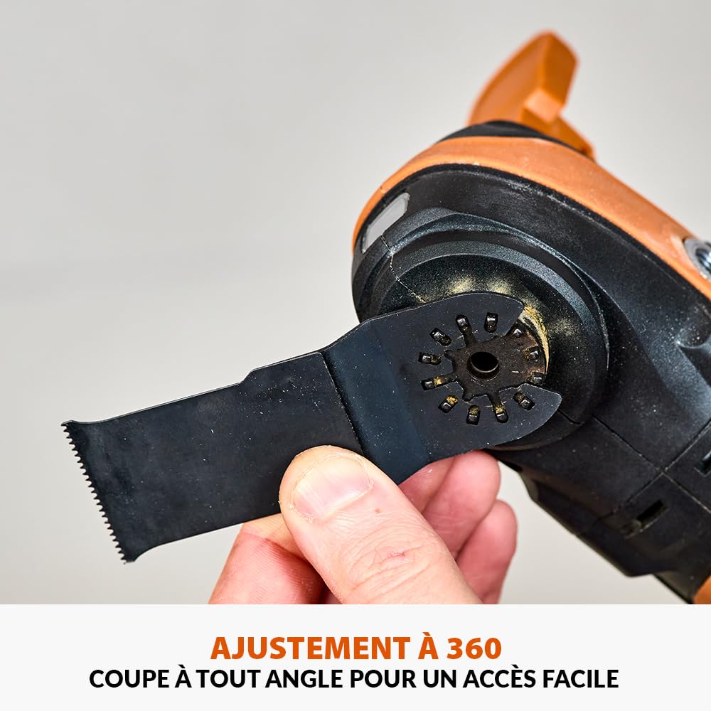 Evolution Power Tools R18MLT-Li Outil Multifonction Sans Fil Alimenté Par Batterie 18 V Li-Ion, Polyvalent Et Multi-Matériaux Pour Couper, Façonner, Gratter Et Poncer | Batterie Non Incluse