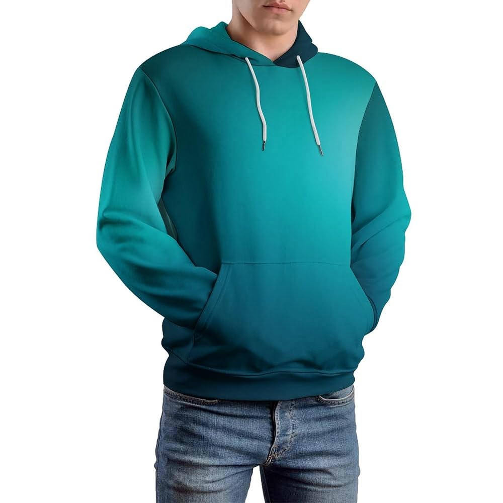 Amazon.com: Turquoise Deep Teal 287 Pullover Hoodie Loose