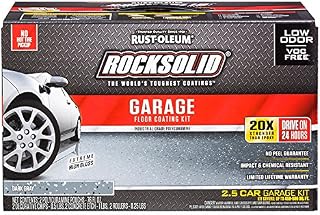 RockSolid Polycuramine Garage Floor Coating Dark Gray Kit 2.5 Car Garage Kit