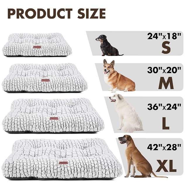 Foto 5 de 7 de ULIGOTA Cama de felpa para perro, almohadilla suave para gatos, totalmente lavable a máquina, antideslizante