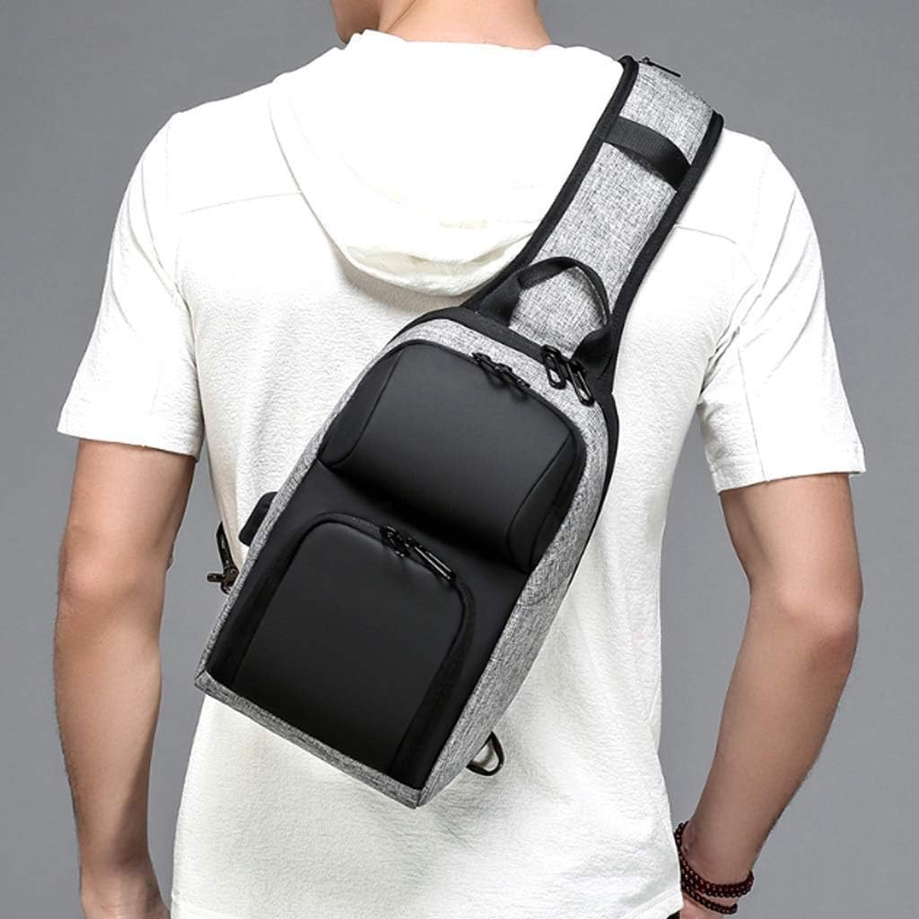 Men's Chest Bag New Shoulder Messenger Bag Men's Business Large Capacity Multifunctional Diagonal Cross Bag Chest Backpack