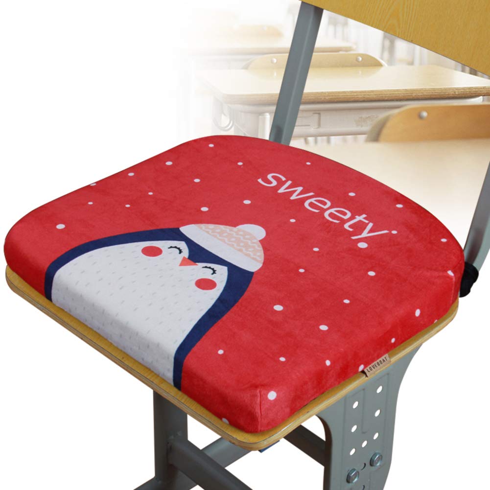 Coussin de siège premium en mousse à mémoire YEARLY, galette de chaise épaisse 4cm rouge