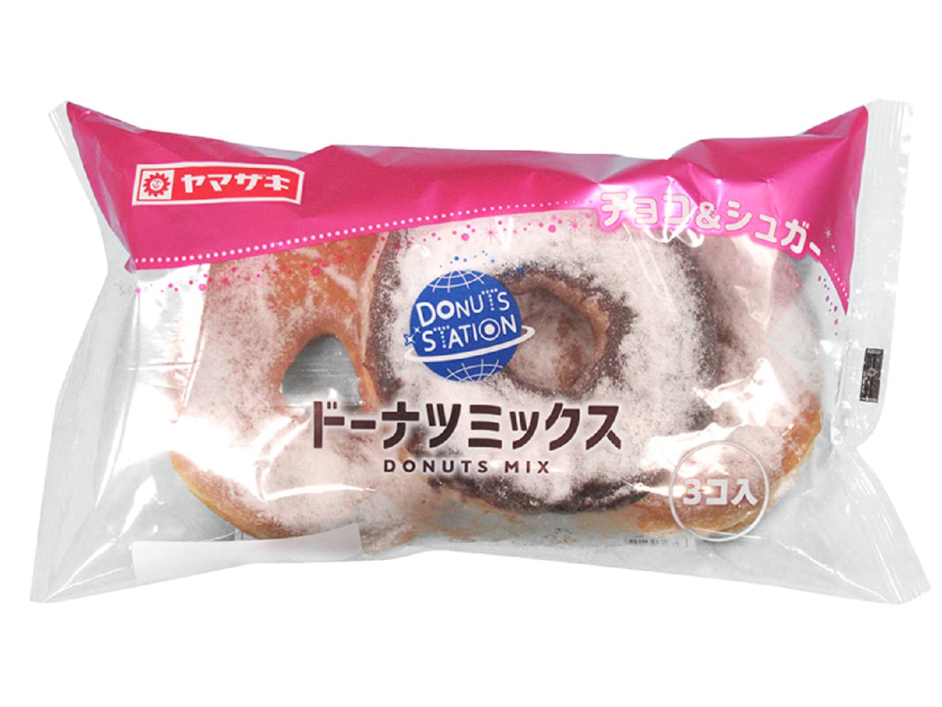Amazon.co.jp: ヤマザキ ドーナツミックス(チョコ&シュガー)3 : 食品