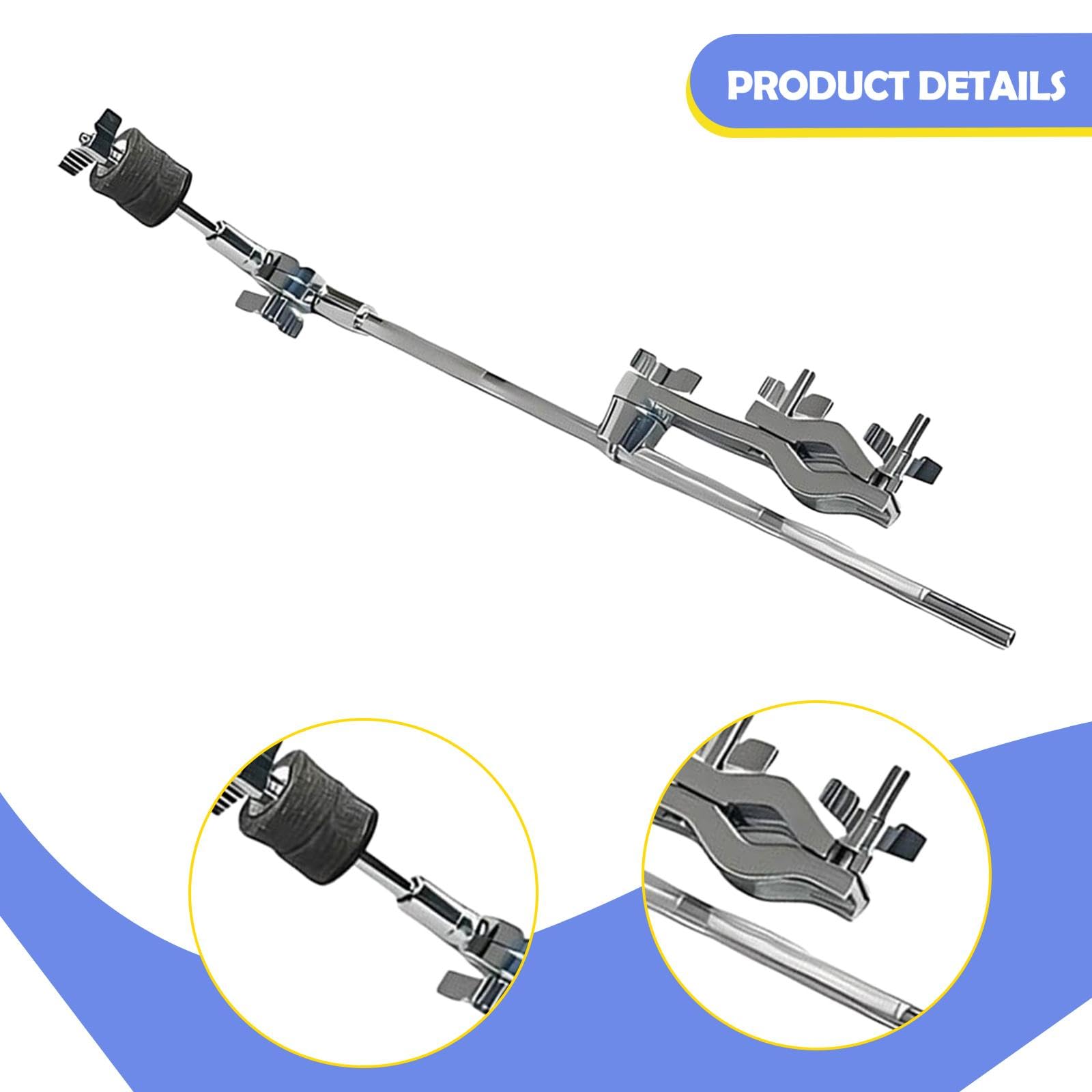 F Fityle Bras de Cymbale Robuste avec Pince de Fixation Renforcée, Support Universel en Alliage d'Aluminium, Résistant et Polyvalent, Professionnel, Installation Facile, Pied d'Extension Réglable