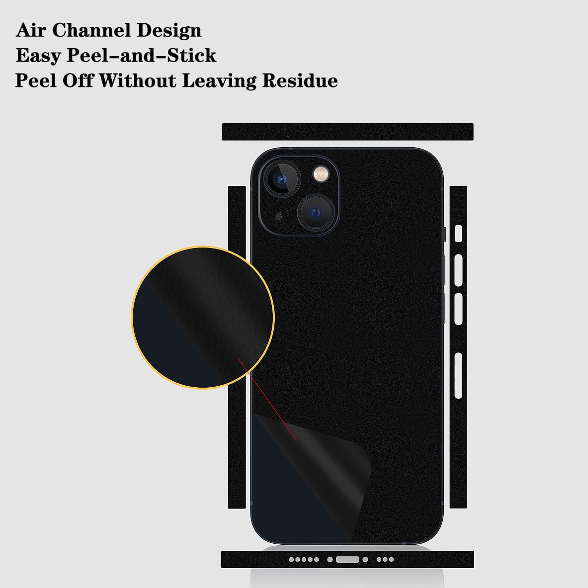 [2 Pack Back Screen Protector for iPhone 17 Pro Max, Not Glass Hydrogel Protector Film Ultra-Thin Full Wrapped Edge Transparent (Matte Black)