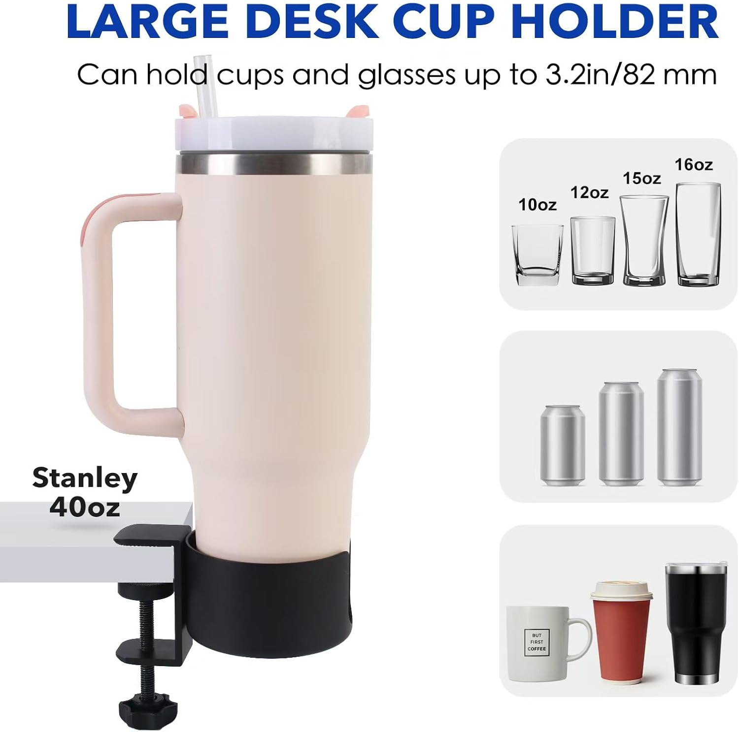 Sturdy and Durable Chair Cup Holder Compatible with Adirondack,Easy to Install Chair Cup Holder Attachment,Anti-Spill and Anti-Slip Chair Cup Holder Compatible with Adirondack Attachment - Image 3