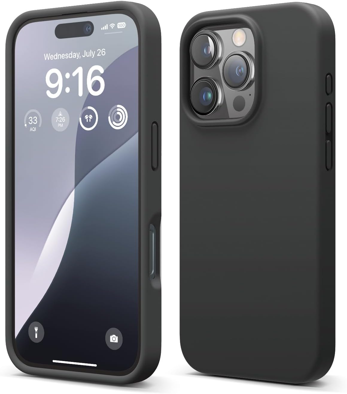 elago Compatible with iPhone 16 Pro Case, Premium Liquid Silicone Case, Full Body Protective Cover, Shockproof, Slim Phone Case, Anti-Scratch Soft Microfiber Lining, 6.3 inch (Black) elago Compatible with iPhone 16 Pro Case, Premium Liquid Silicone Case, Full Body Protective Cover, Shockproof, Slim Phone Case, Anti-Scratch Soft Microfiber Lining, 6.3 inch (Black)