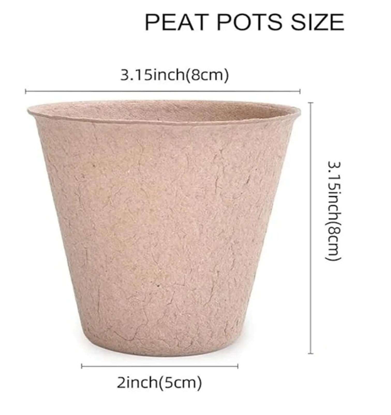Pots semis pulpe 3,15 pouces en lots 20/40/80/100 for jardin extérieur