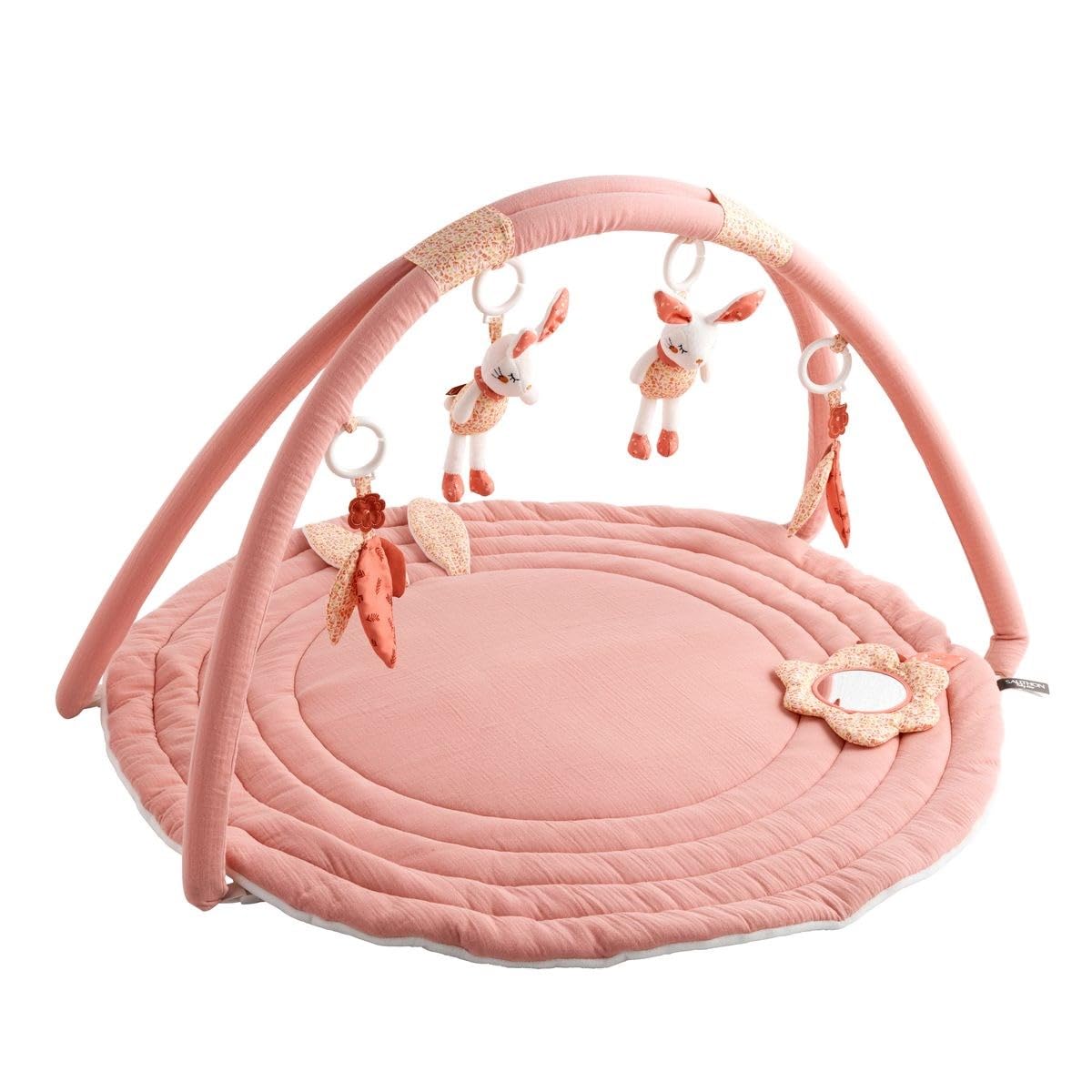 Sauthon Tapis d'éveil avec Arches en Coton Rose