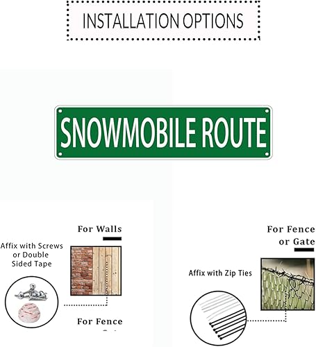 Miniatura 4 de SNOWMOBILE ROUTE - Letrero de metal para garaje, calle, bar, pub, club, cafetería, hogar, decoración de pared, placa de arte de hojalata, 4 x 16