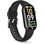 FITVII Slim Fitness Tracker AMOLED with Blood Oxygen, Blood Pressure, 24/7 Heart Rate and Sleep Tracking, IP68 Waterproof Activity Trackers and Smart Watches with Step Tracker, Pedometer for Women Men