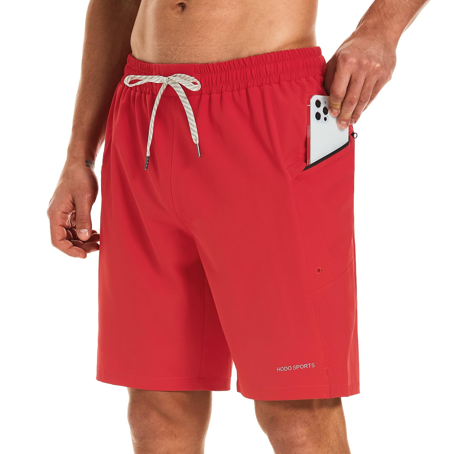 HODOSPORTS Mens Swimsuit Trunks 9" Quick Dry Swim Shorts with Compression Liner and Pockets