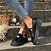 Summer Fashion Women's Casual Shoes Leather Women's Shoes Breathable and Comfortable Mens Slip on Casual Shoes Size 12 (Black, 7)