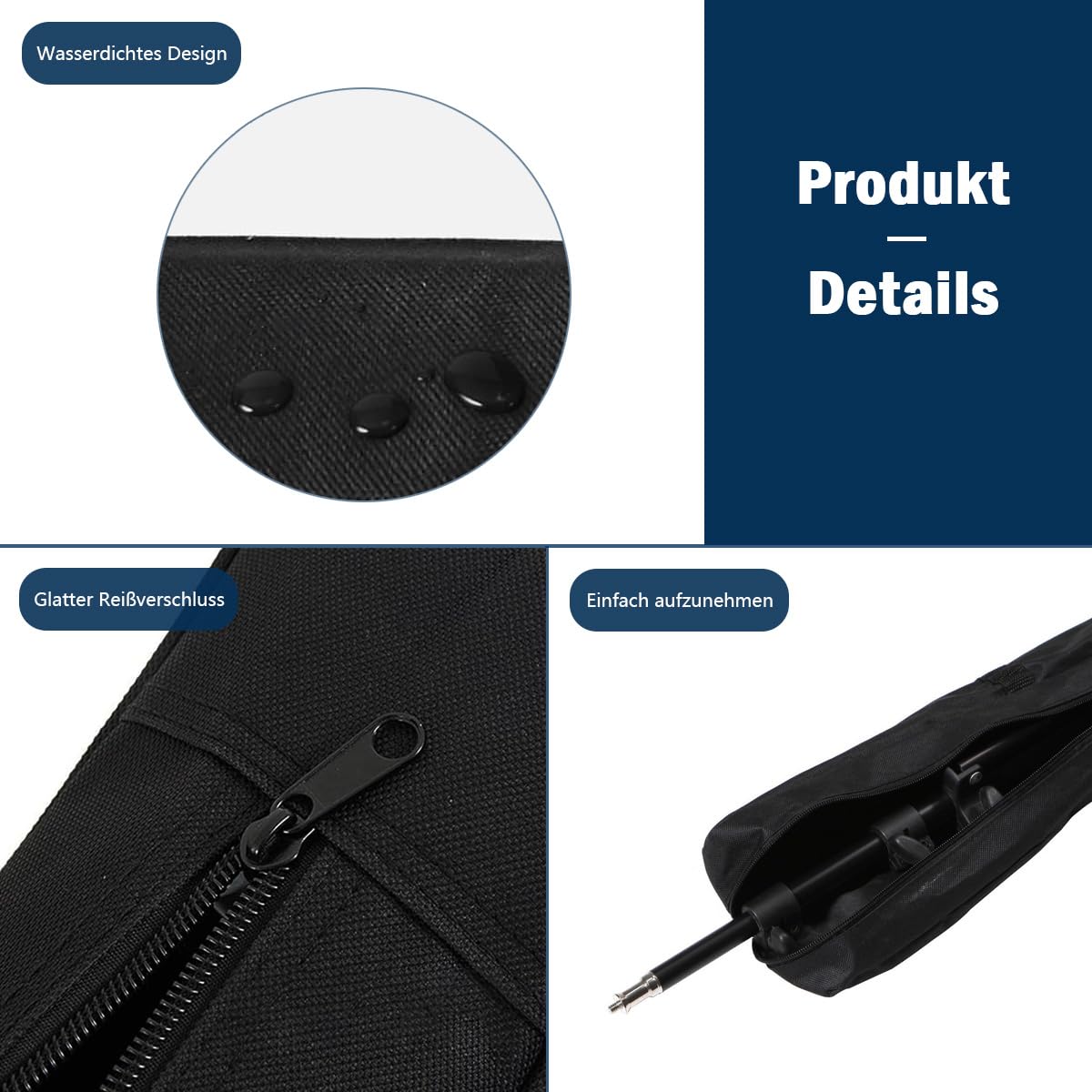 Borsa per treppiede, borsa per il trasporto, 115 cm, borsa portatile, asta per tende, treppiede, borsa per spada, borsa per microfono e ombrello