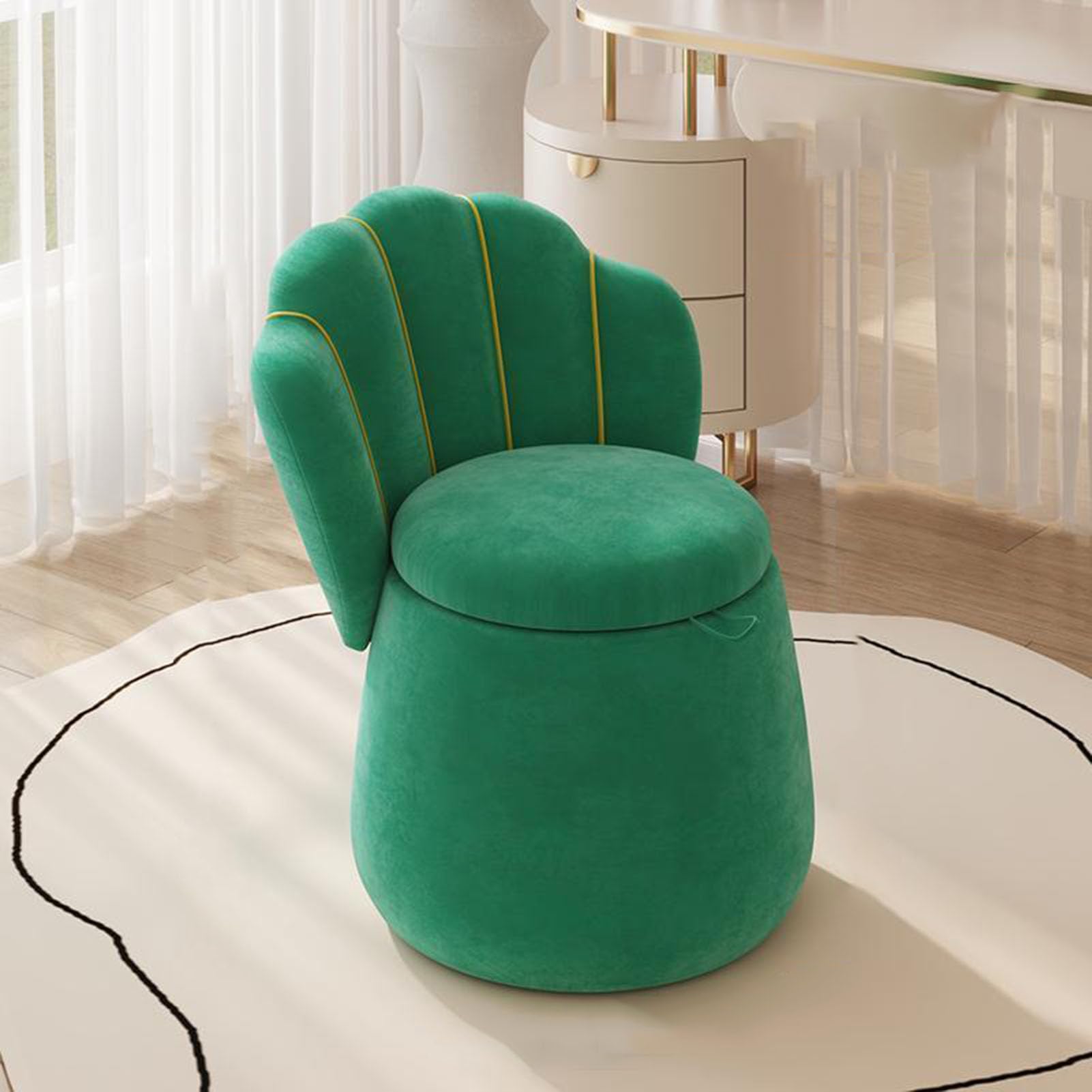 Pouf de luxe de 60 cm pour ranger le salon et s'asseoir confortablement