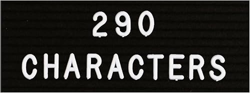 290 caracteres para tableros de letras de fieltro, estilo de pestaña única de 34 pulgadas
