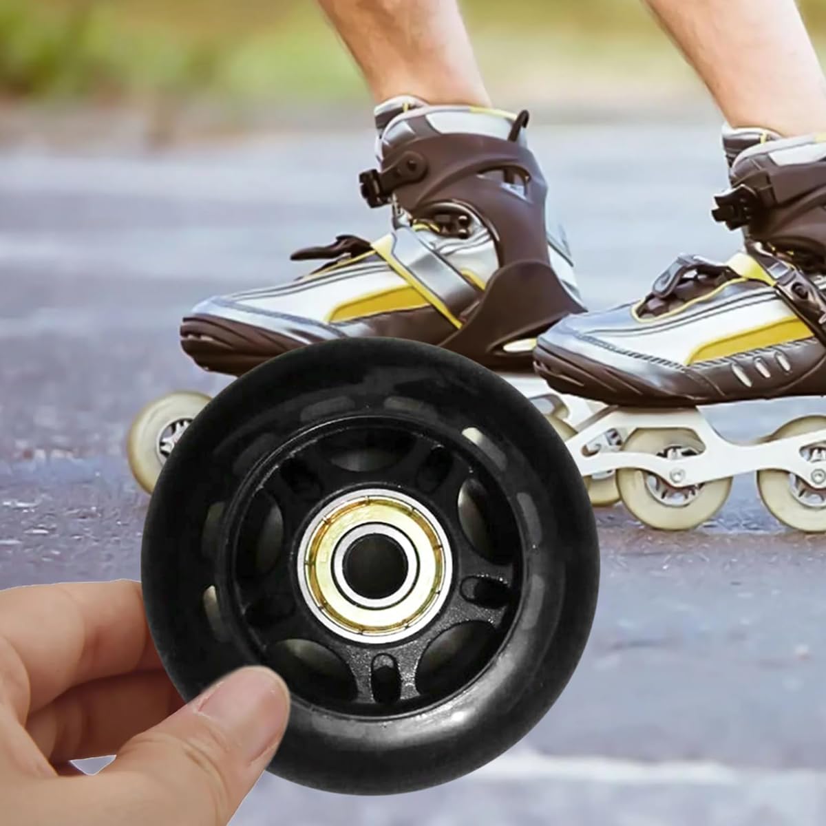 Qury Patines en Línea 63 mm Ruedas de Hockey para Muebles y Maletas