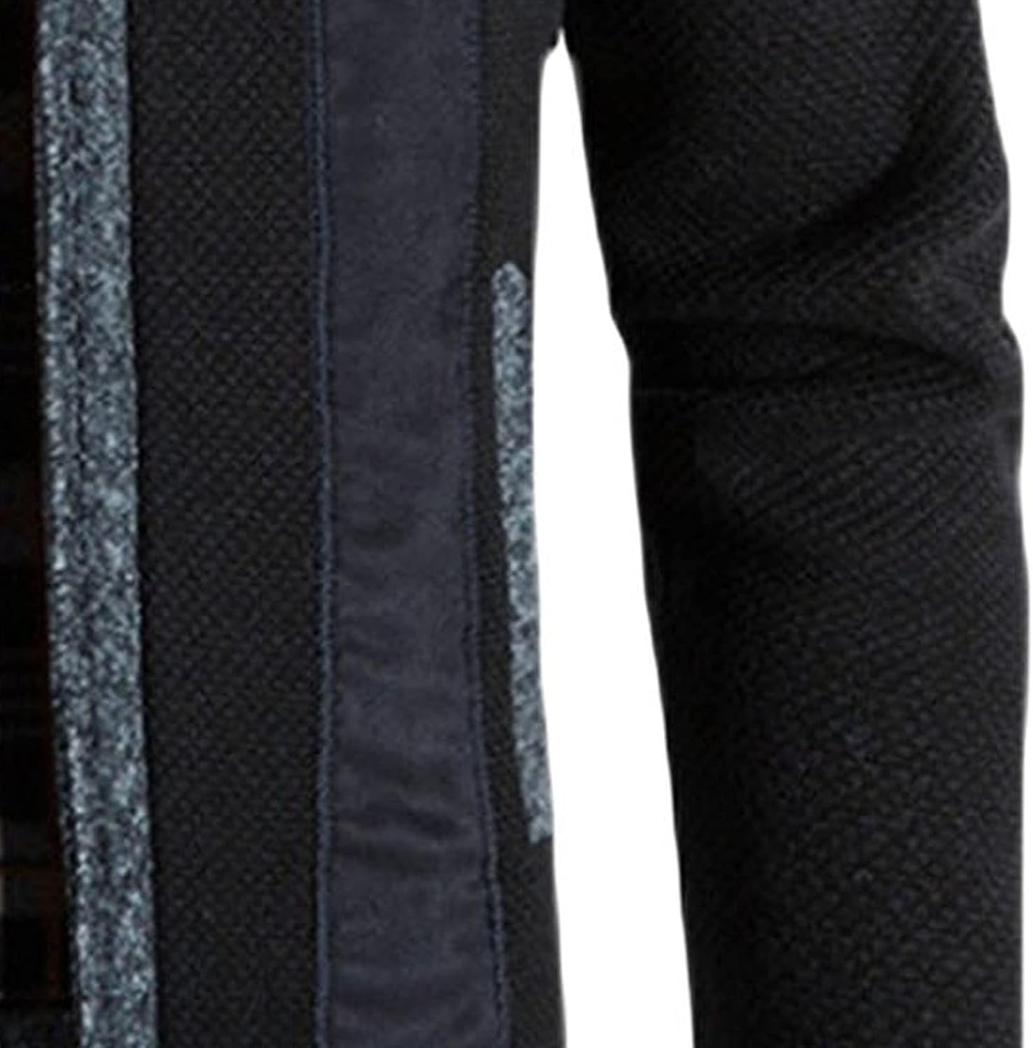 Men Stitching Sweater Stand Collar Zipper Full Knitted Cardigan Thick Sweater Soft Flannel Lining Cardigan Sweater