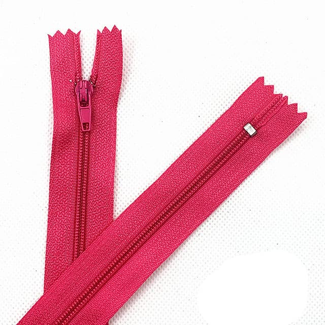 50 cerniere a spirale in nylon da 10-60 cm, per sartoria, cucito, artigianato, nylon, colore rosa, 50 pezzi, 35 cm