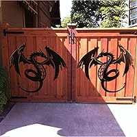 Vista 6 de Arte de pared de dragón de metal, escultura de dragón, arte único para colgar en la pared, arte de pared de dragón, dragones metálicos