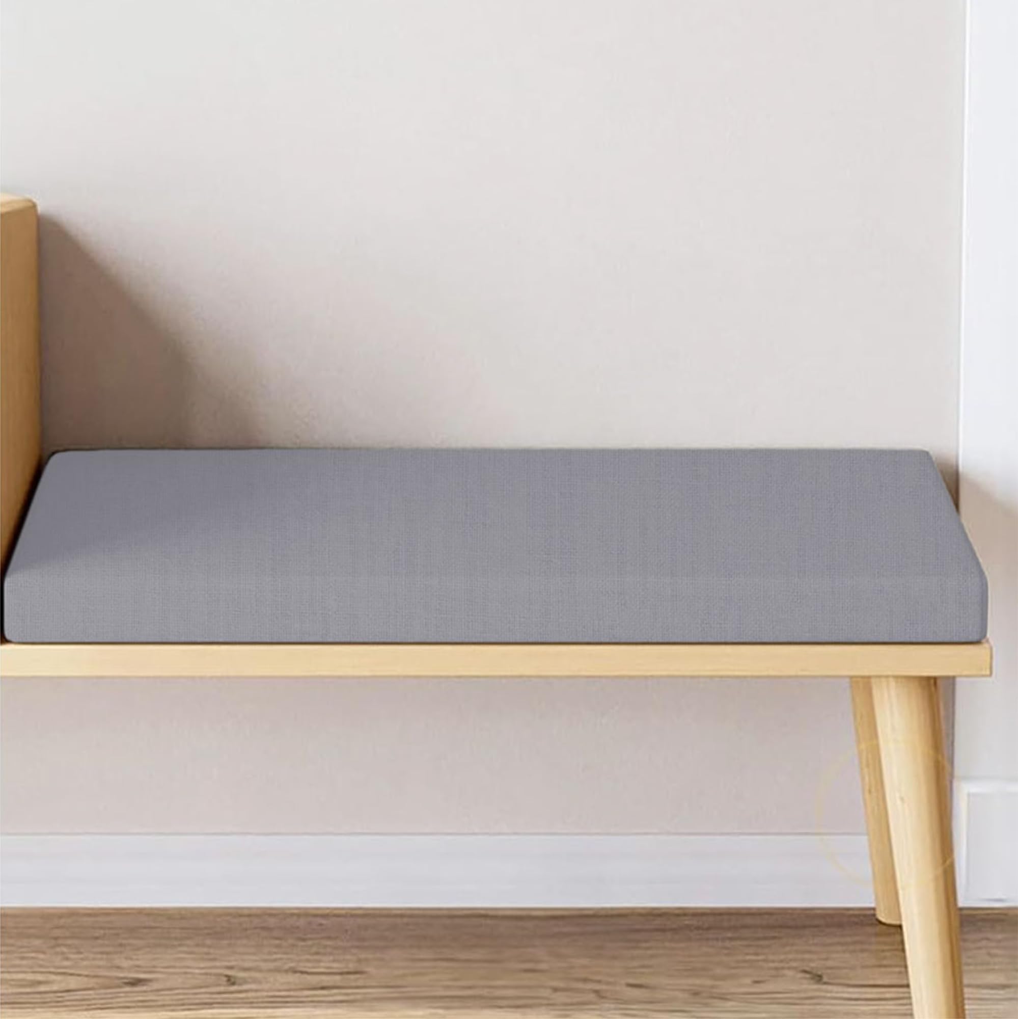 Op maat wasbaar bankkussen, terraskussen, ademend tuinbankkussen, antislip zitkussen, schommel zitkussen, bankkussen voor woonkamer, eetkamer, stoel of erker (blauw-140 x 55 x 5 x 5 cm