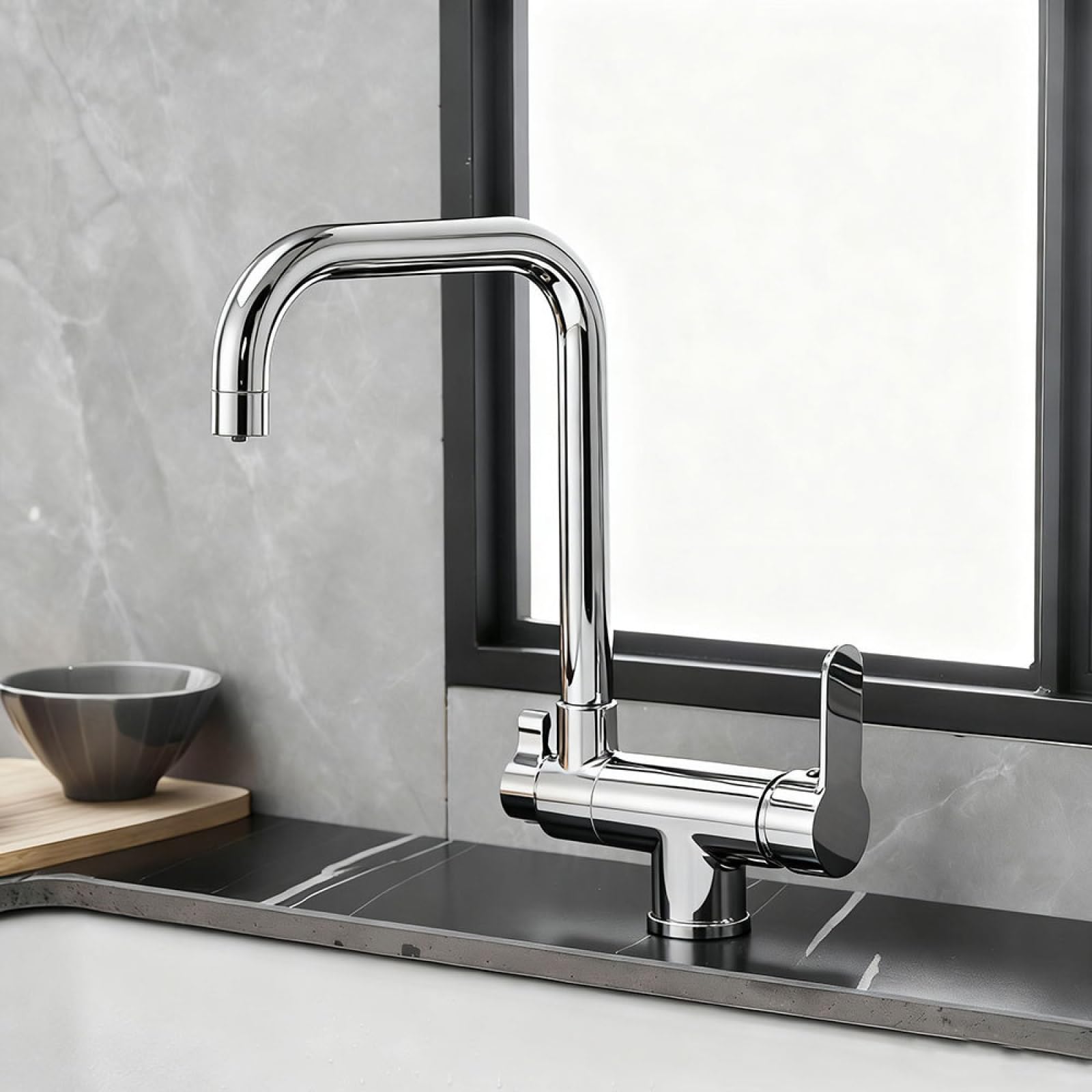 Fanjubei Electroplating Kitchen Windows With Foldable Hot And Cold Purification Faucets
