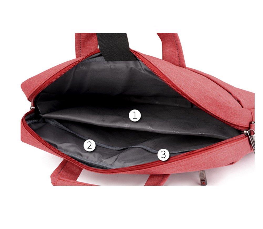 Unisex Borsa per Computer Ventiquattrore Borsa a tracolla Resistenti All'acqua per 14" MacBook/HP/Dell/Samsung/Toshiba/Sony/Acer/ASUS/Lenovo Rosso