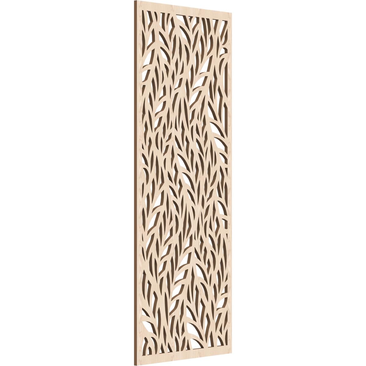 Ortonville Decorative Pierced Fretwork Wood Wall Panels, 17 3/8"W x 44 3/8"H x 3/8"T, Red Oak