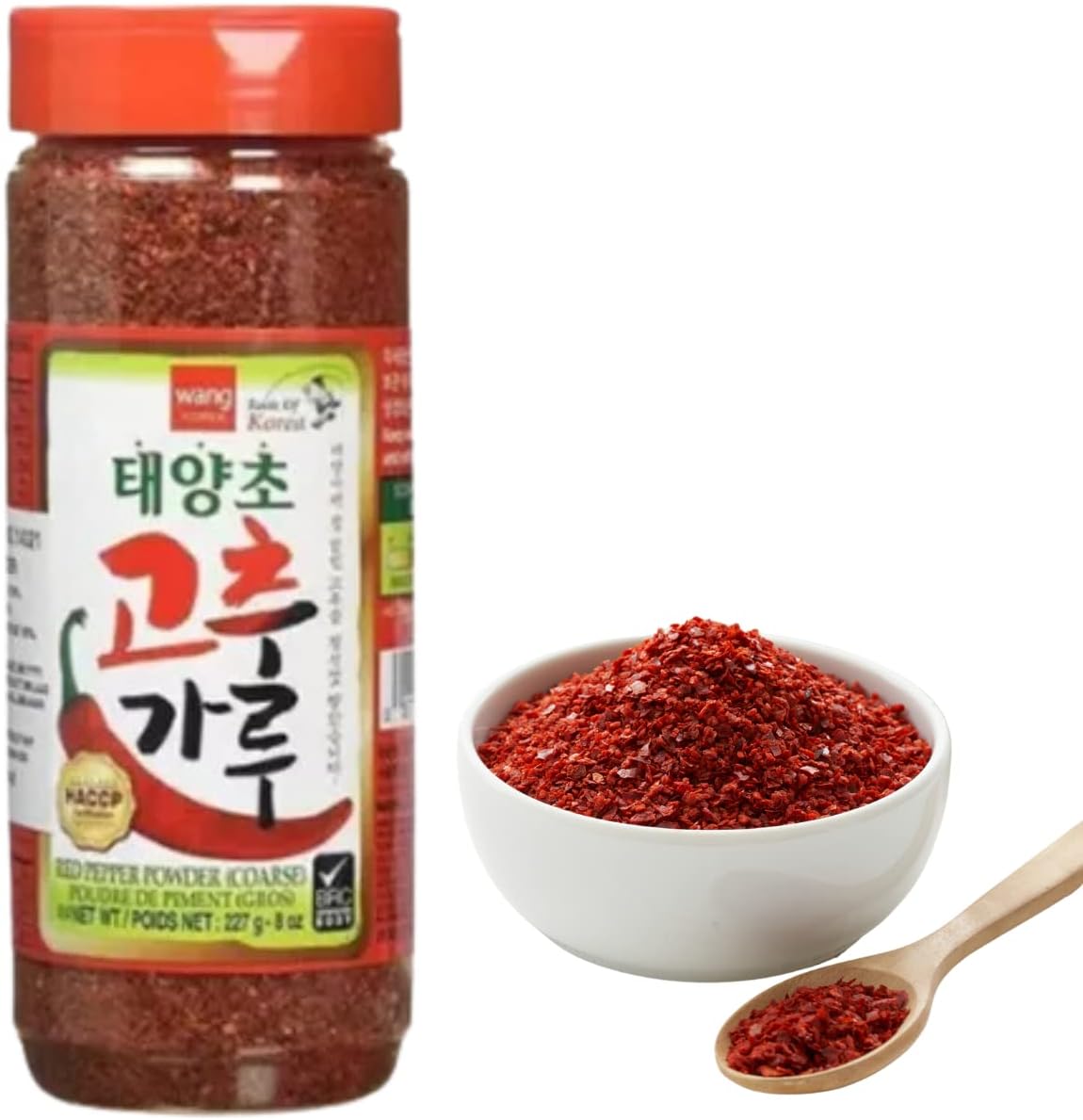 Wang, Coarse Red Chili Pepper Powder, 8 Ounce