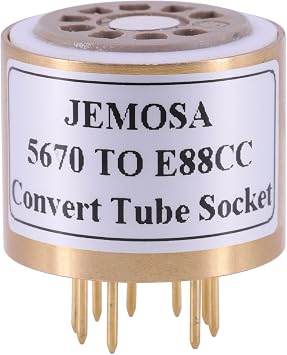 Convert Tube Socket Tube 6N3 6H3N 369A 5670 Top TO E88CC ECC88 6922 6DJ8 6N2 6N6 bottom Vacuum Tube DIY Audio Amplifier Convert Socket Adapter 1PC C5670 TO E88CC