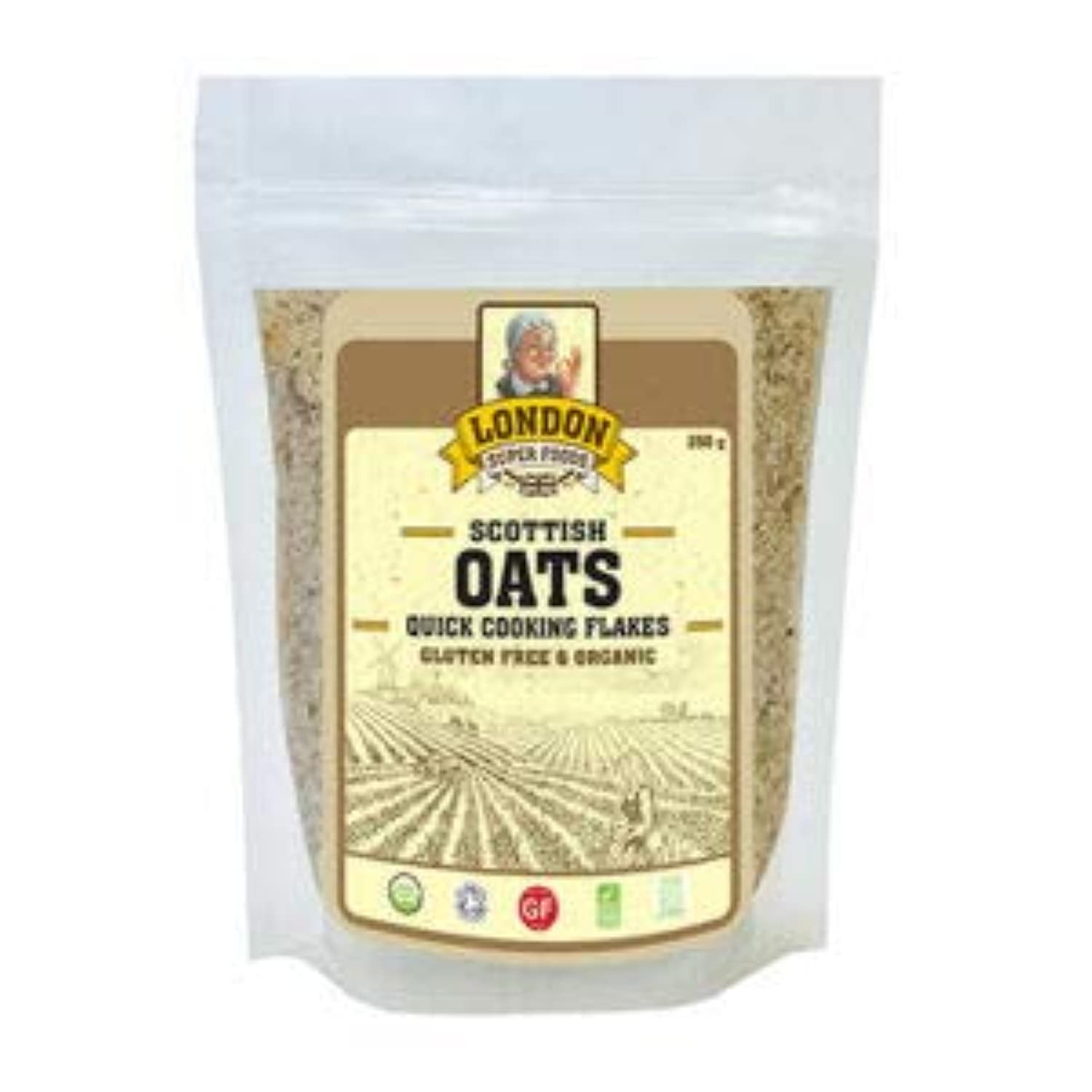 LONDON SUPER FOODS LSF SCOTTISH PORRIDGE OATS GLUTEN FREE 250GM