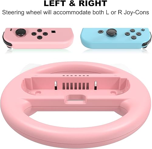 Miniatura 4 de momen Steering Wheels for Nintendo SwitchSwitch OLED Joy-Con Cute Racing Wheel Accessories for Switch JoyCon Controller (Pink&Blue)