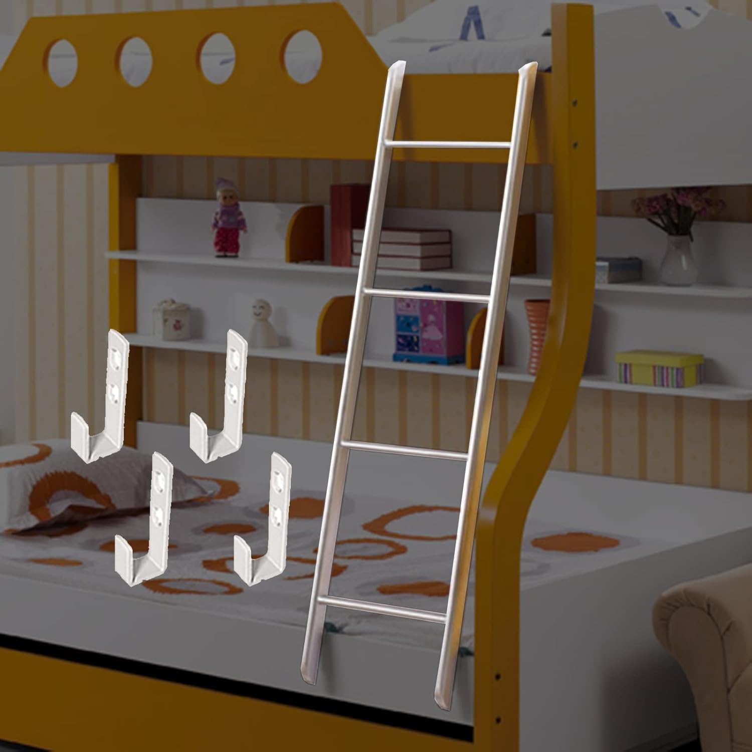 Hanging Bunk Bed Ladder, Safety Kids Adults Bed Side Ladder
