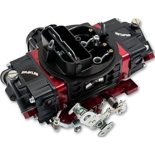 NEW QUICK FUEL TECHNOLOGY BRAWLER STREET CARBURETOR,RED BILLET BLACK FINISH,MECHANICAL SECONDARIES,750 CFM,4150 MODEL,COMPATIBLE WITH GASOLINE