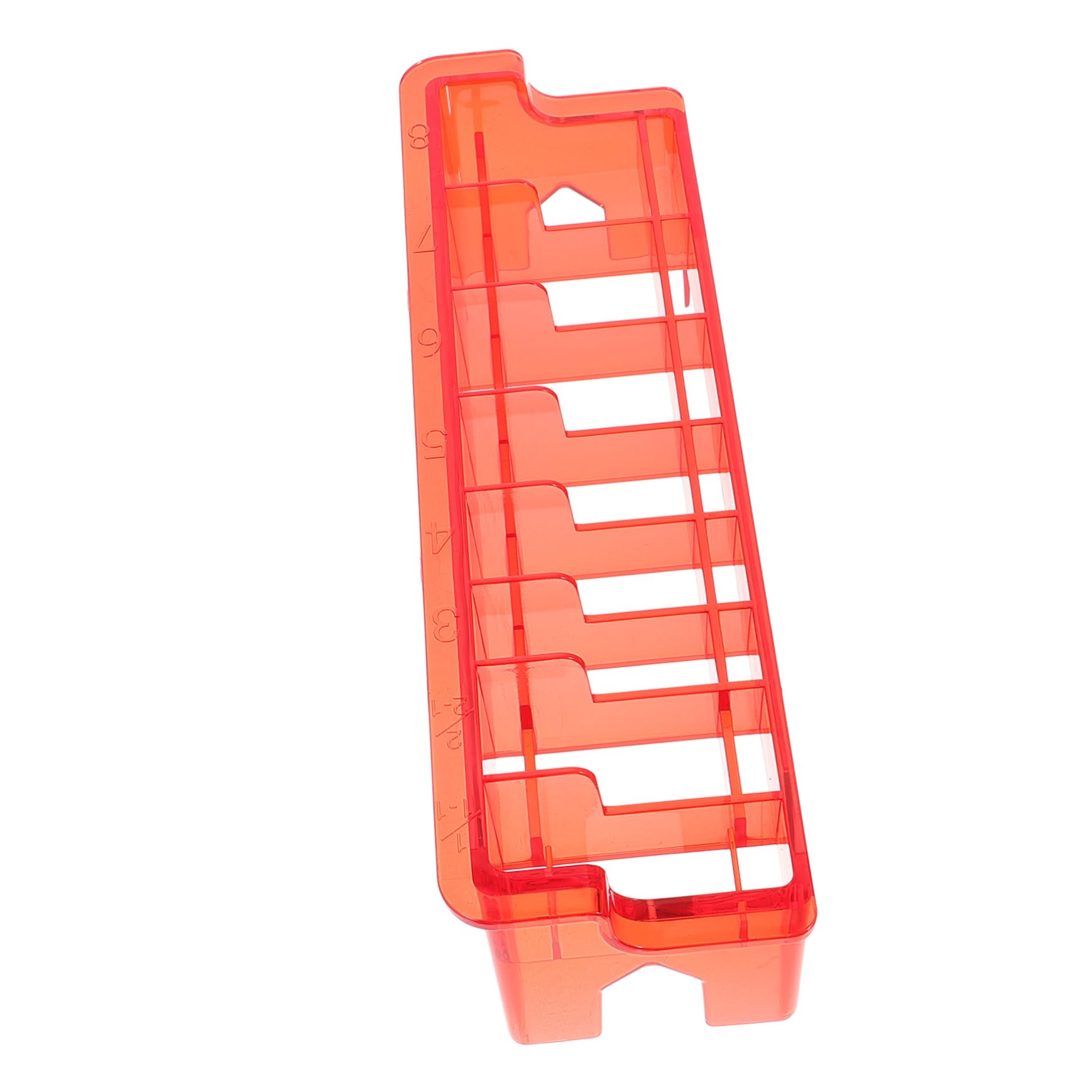 Generic Clipper Guard Organizer Hair Clipper Limit Comb Holder Clipper Guard Storage Holder Clipper Comb Holder Positioning Comb Organizer Case Shears Storage Box Plastic Hair Comb Red, 22x7cm