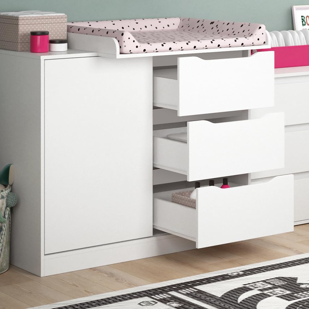 Vicco Commode à Langer Ruben, Blanc, 113x93cm