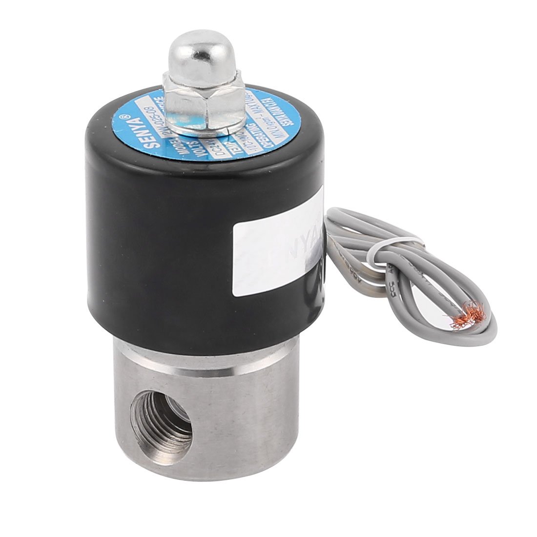 DC 12V Ventile 2W025-06B 1/8" Gewinde 2 Wege N/C Edelstahl Pneumatische Wassermagnetventile Magnetventil