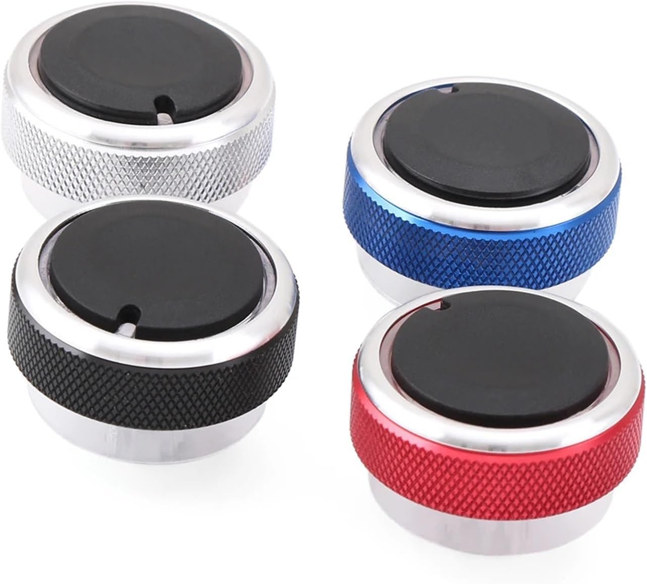 Air Conditioning Paddles 3pcs Per Set Aluminum Alloy Car Styling Air Conditioning Knob Knob Heat Control Switch Button Knob Fit for Ford Focus MK2 MK3 Lightweight(Blue)
